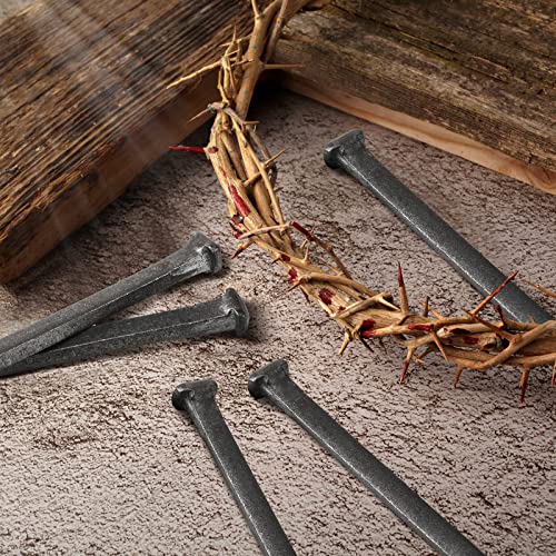 Sosation 12 Pcs Jesus Crucifixion Nails Christ Wrought Iron Nails, 6 Inch
