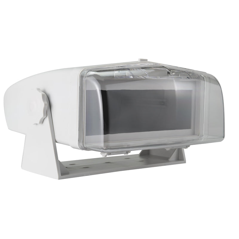 Dual Electronics MH200 Universal Marine Radio Housing Single DIN Waterproof | Fully enclosed waterproof design, transparent fold-down door, gimbal mount, fits single-DIN stereos, universal boat fit