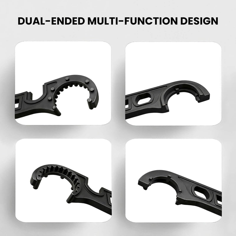Armorers Wrench, Heat-Treated 42CrMo Steel Heavy-Duty Multi-Function Tool, Precision Spanner Wrench for Assembly & Maintenance, Rust-Resistant Manganese Phosphate Coating, Ergonomic Grip