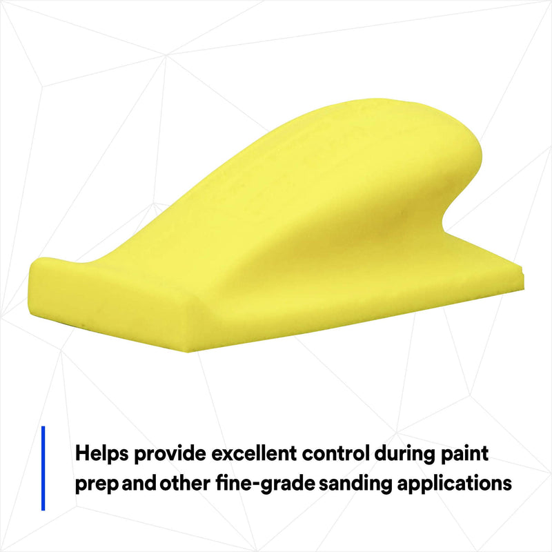 3M Stikit Soft Hand Block 05442, 2-3/4 in x 5 in, Vinyl Face For PSA Abrasives, Easy Grip, Yellow 1