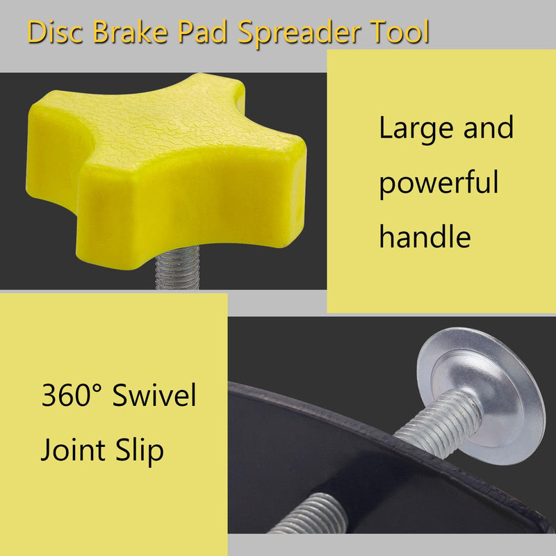 Disc Brake Pad Spreader Tool,Piston Brake Caliper Compression Tool for Cars and Light Trucks Yellow