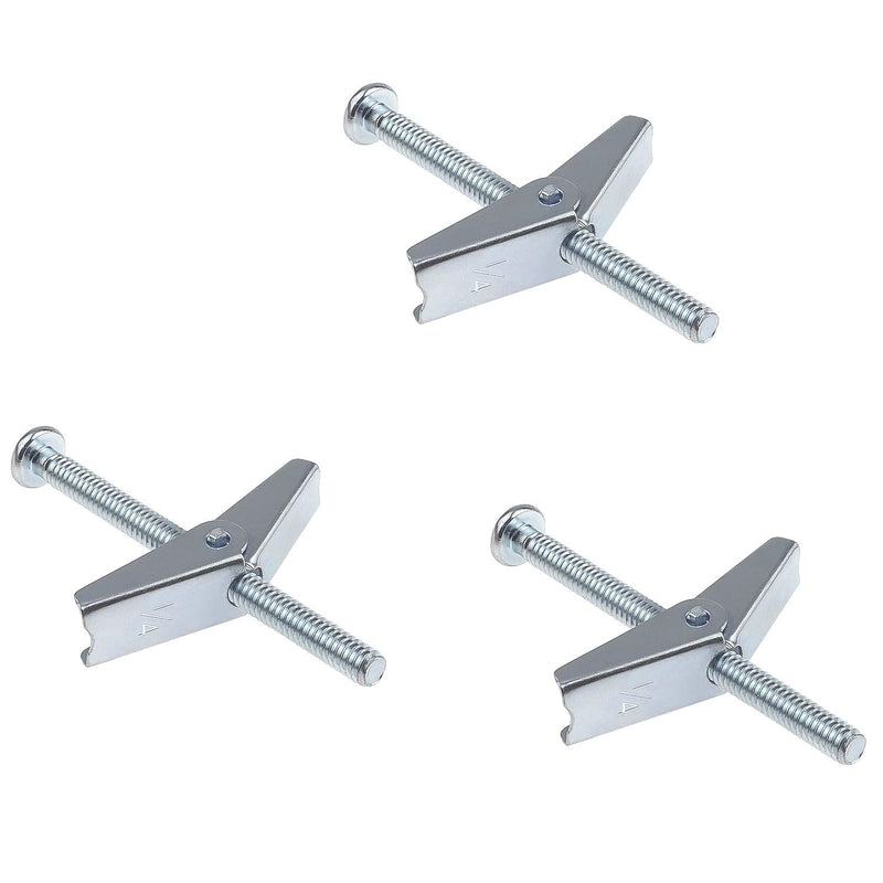 1/4X3-Inch Toggle Bolt and Wing Nut for Hanging Heavy Items on Drywall, 50 Pack 1/4"x3" (50 Pieces)