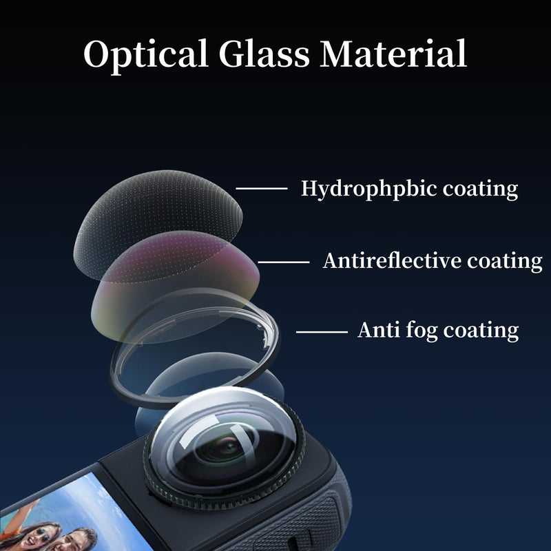X4 Lens Guards Compatible with Insta360 X4 Premium Glass Cover Lens Protector X4 Accessory aluminum
