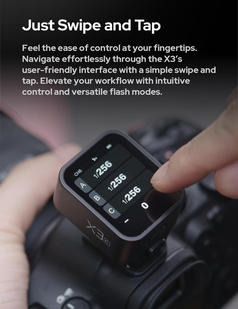Godox X3 X3-C X3C Touchscreen TTL Wireless Flash Trigger for Canon EOS 5D MarkIII, 5D MarkII, 1300D 800D 750D 650D 550D 450D, M3, M5, M6, 7DII, 6DII, R5, R6, RP Camera(XPROII-C, Xpro-C, X2T-C Upgrade)