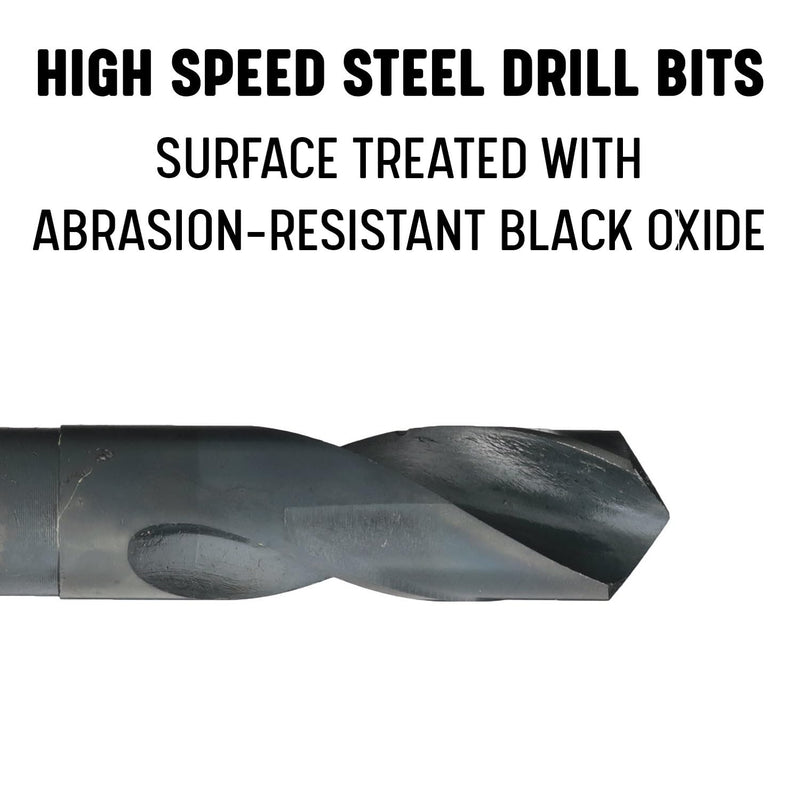 Drill America - DWDRSD1-27/64 1-27/64" Reduced Shank High Speed Steel Drill Bit with 1/2" Shank, DWDRSD Series 1-27/64"