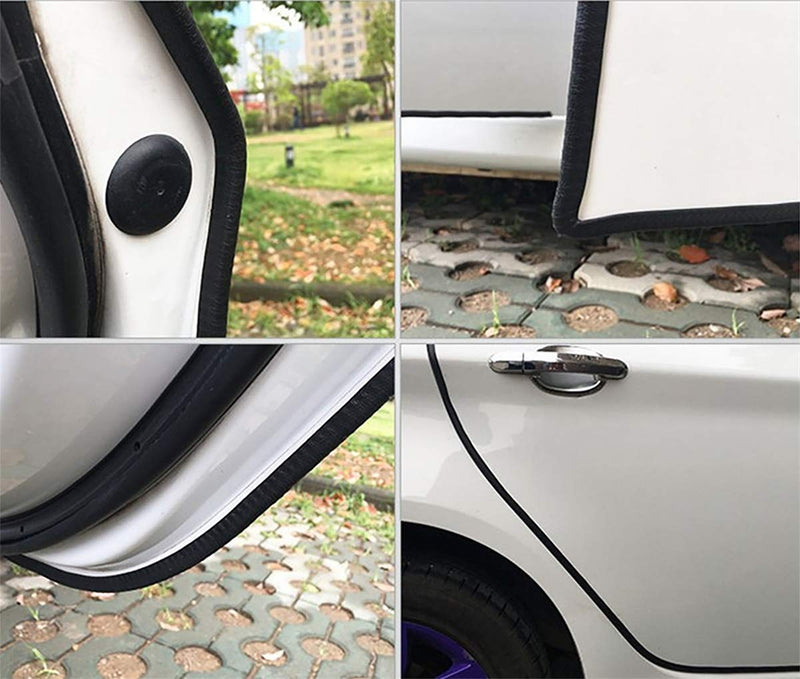 33Ft(10M) Long Car Door Edge Guards,U Shape Edge Trim Rubber Seal Protector Rubber Car Door Protector Car Protection Door Edge Anti-Collision Rubber Clips Fit for Most Car| Black | 33T