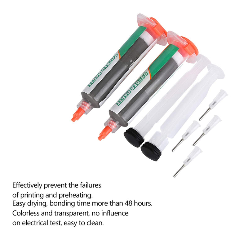 Fafeicy 2pcs SMD Lead Free Solder Paste Repair Electronics Sn42 Bi58 PCB with 100 Viscosity 50g (301B)