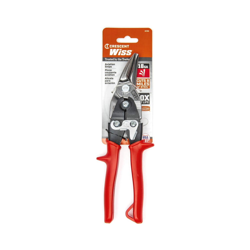 Crescent Wiss 9-3/4" MetalMaster Compound Action Straight and Left Aviation Snips - M1R (Pack of 2) 1 Count (Pack of 2)