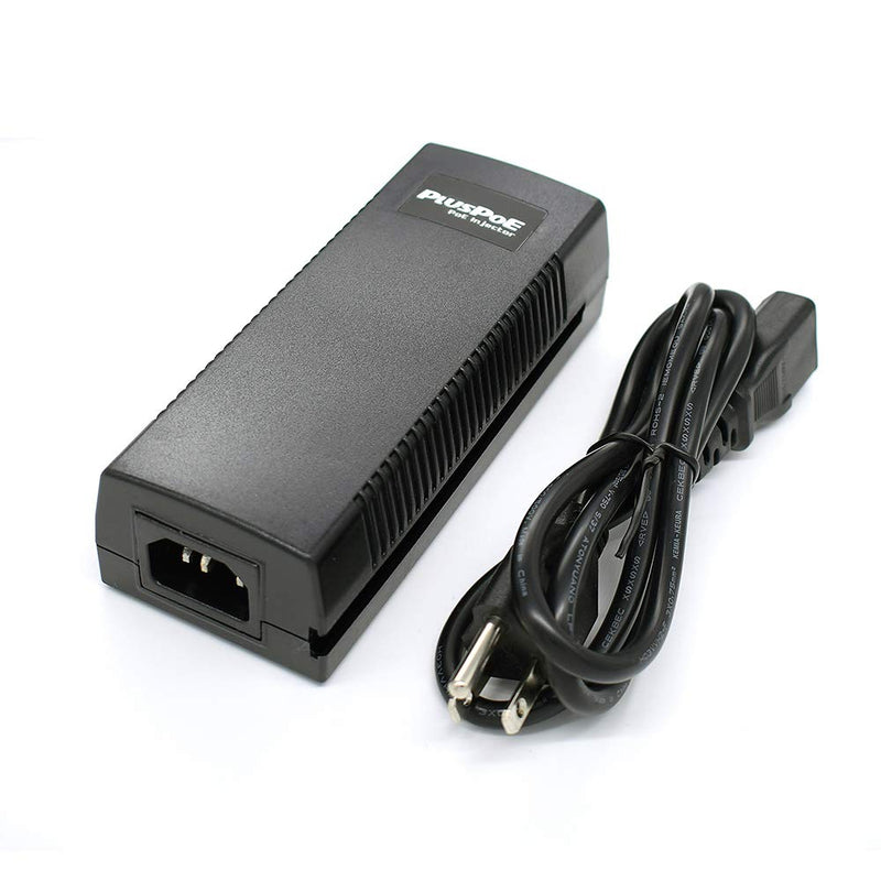 PLUSPOE Dual Ports Gigabit Power Over Ethernet Injector Adapter (35 Watts Max) with 2 PoE for IP Cameras, VOIP Phones or Access Points and Other 802.3af Devices