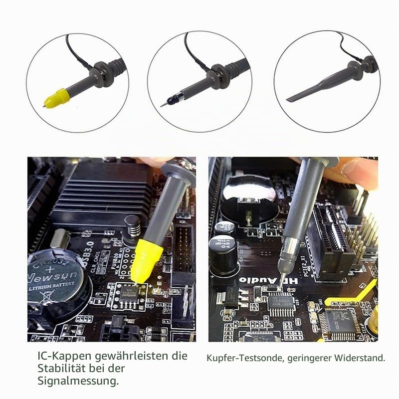Oscilloscope Probe P6100 Set - Universal 100MHz 1X/10X Probe with Adapter for FNIRSI TC4 TC3 DSO152 DSO153 Oscilloscopes Adapter P6100+