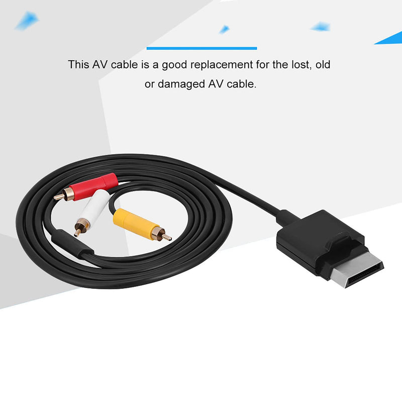 1.8m AV Cable Audio Video Cord, Component ABS Cord for Xbox 360 Slim, Audio Cable Video Cord for The Game Players Replacement, AV Cable