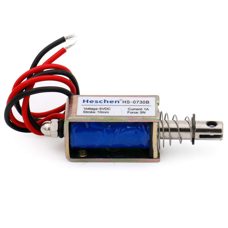 Hechen Electromagnet Electromagnet HS-0730B DC6V 1A 5N 10mm Stroke Push Pull Type Open Frame