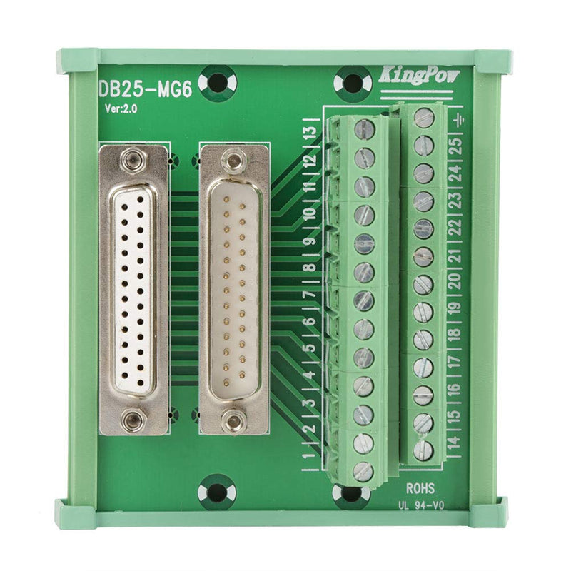 Mumusuki High quality DB25-D-Sub DIN rail mounting interface module with male and female connectors