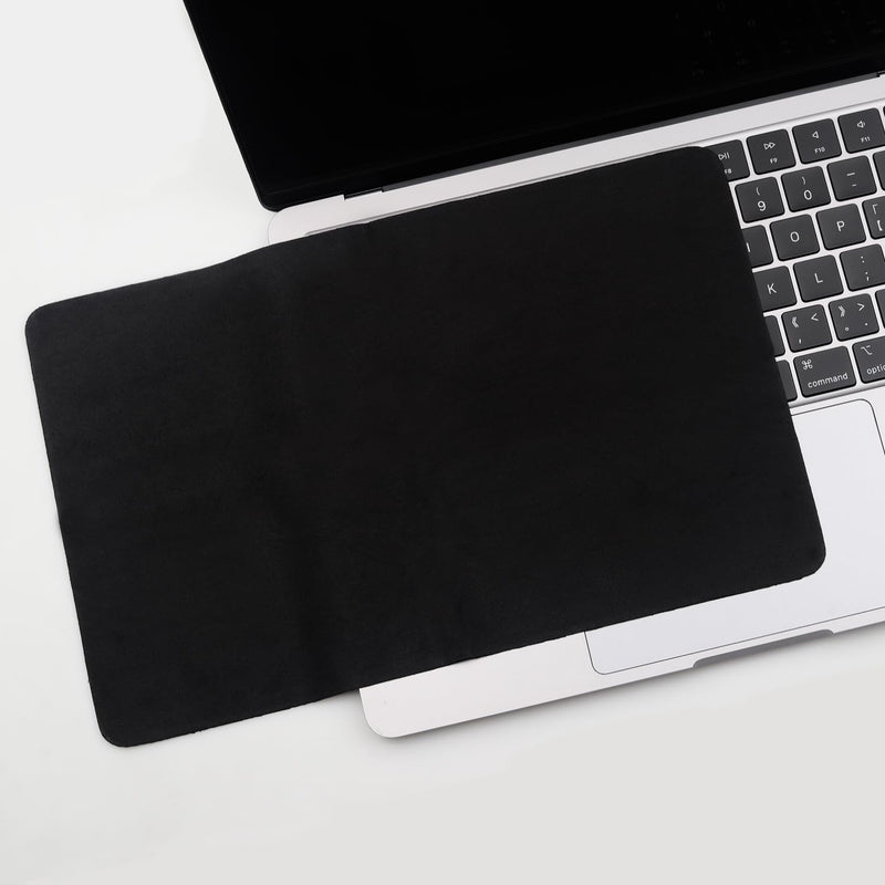 3 Pack Microfiber Liner Cleaning Cloth 13" with Screen Keyboard Imprint Protection, Laptop Keyboard Protector Compatible with MacBook Pro/AIR 13" and MacBook PRO 14"-Black