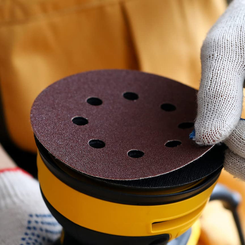 Fexa sanding discs 125mm Velcro set of 60 - Velcro sandpaper eccentric sander round - 125 mm, 40-240 grain, 8-hole - sandpaper 125mm Velcro