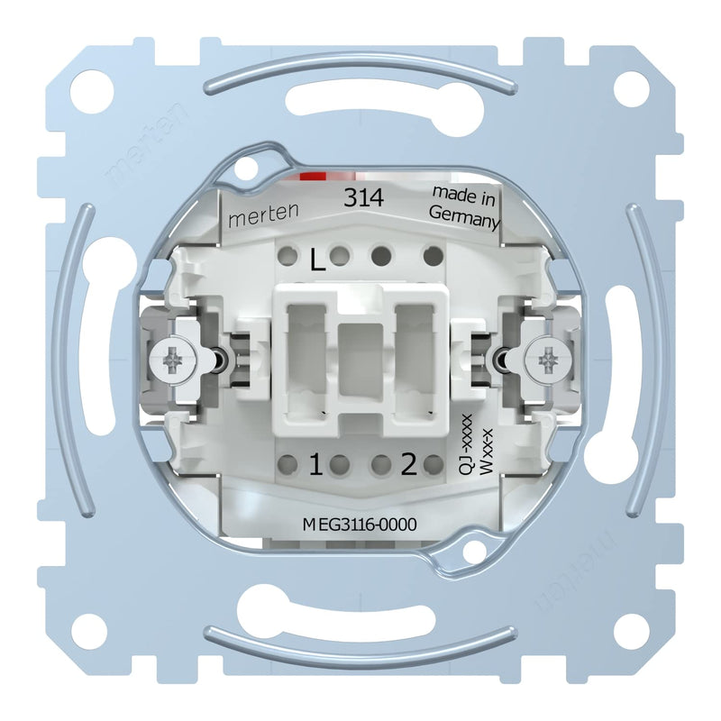 Schneider Electric Merten Off and Toggle Switch Insert, MEG3116-0000 | Flush-mounted, 1-pole, 1 piece 10 amp single