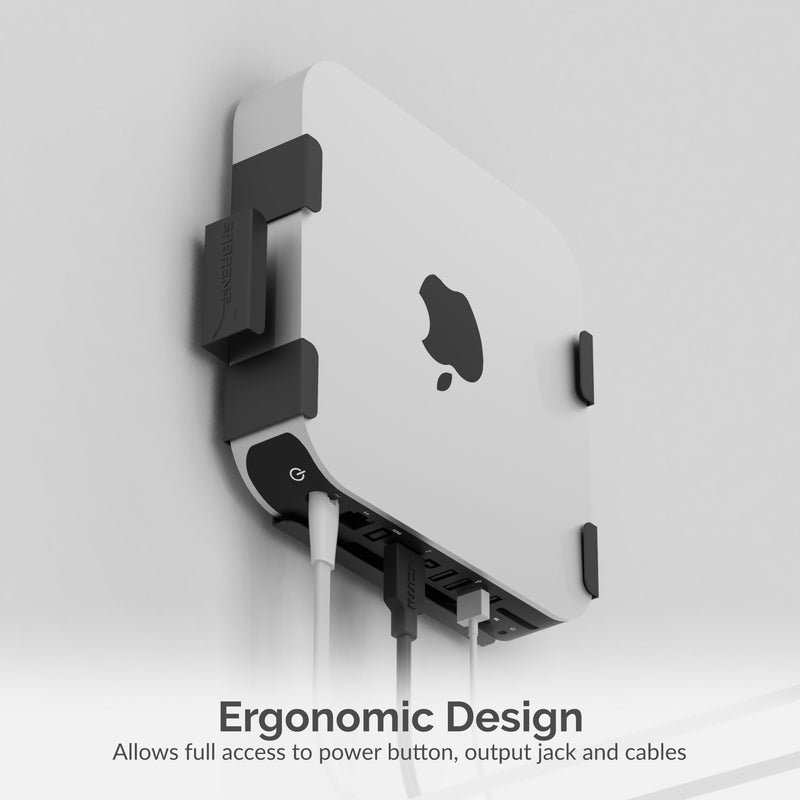 SABRENT Mac Mini VESA Mount/Wall Mount/Under Desk Mount [Black] (BK-MABM) Black