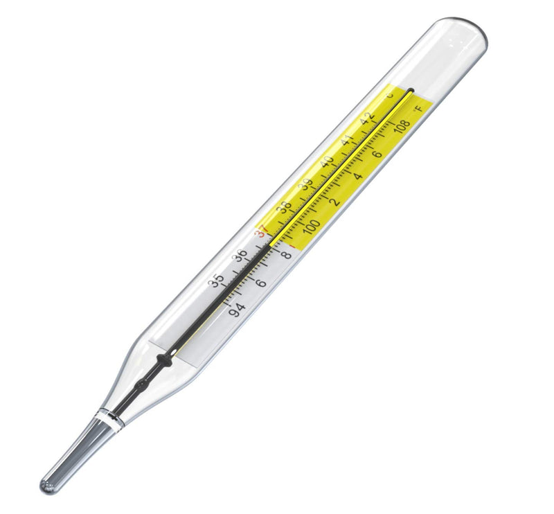2pcs Glass Thermometers Mercury Free Clinlic Thermometer Traditional Thermometer Dual Scale Mercury Free C&F 2PK