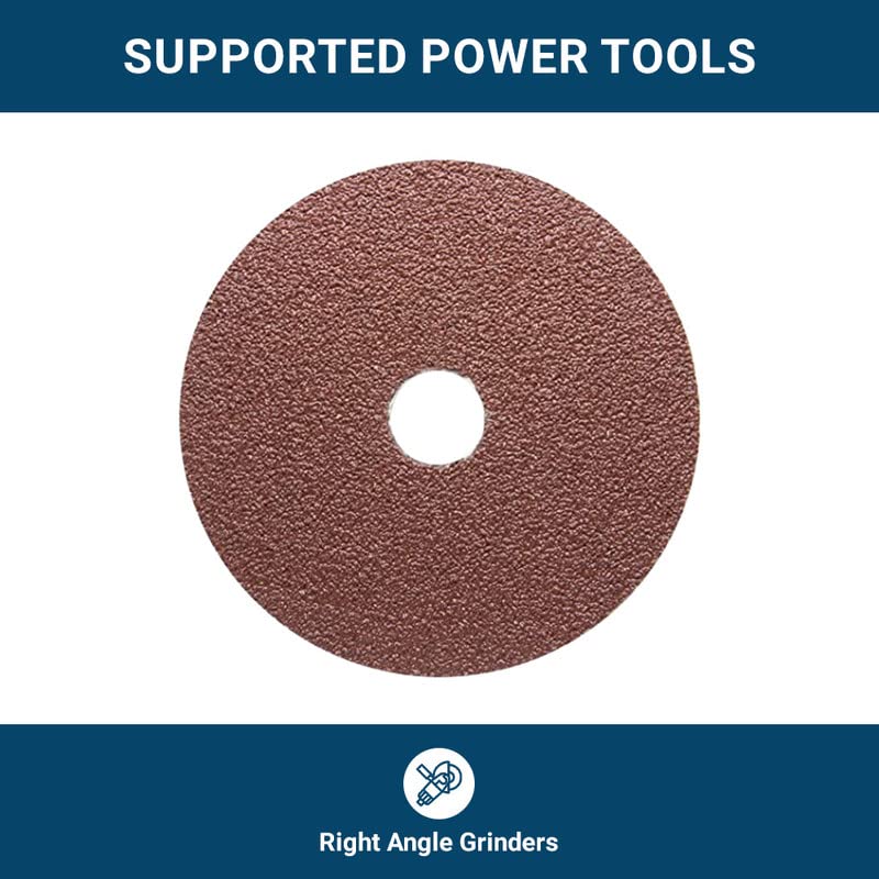 Benchmark Abrasives 5" Resin Fiber Sanding Discs, 36 Grit, 25-Count