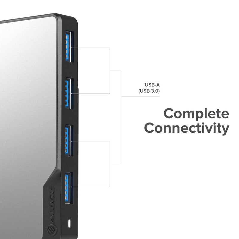 Alogic UCFUUA-SGR USB-c Fusion Swift 4in1 Hub Dock 4xusb-a USB 3.0 Space Grey