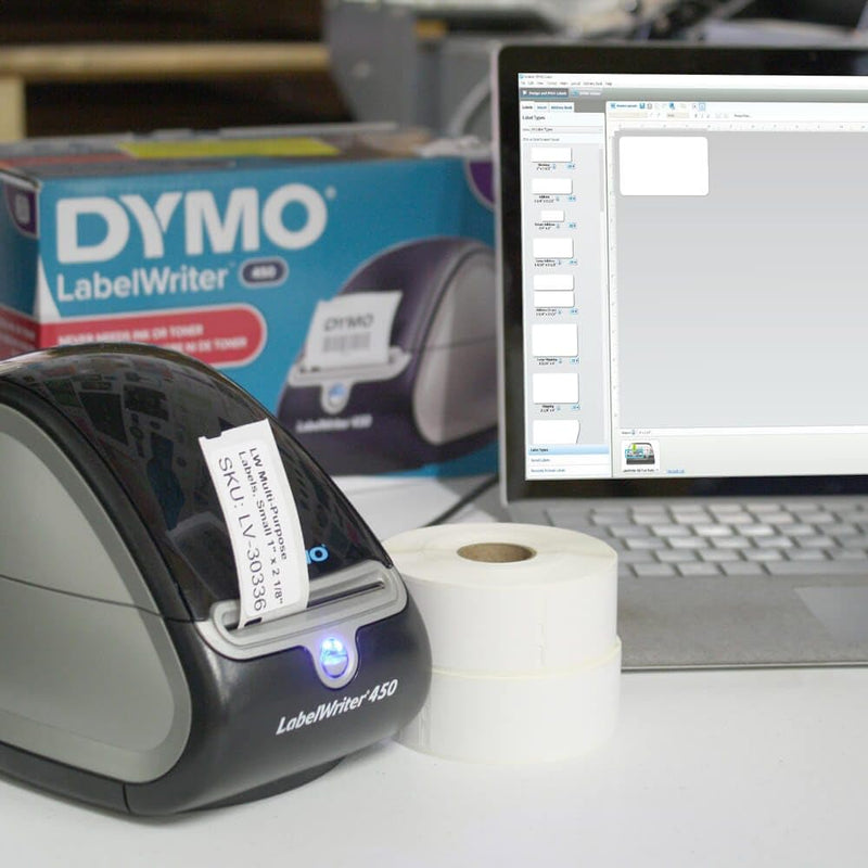 Dymo LV-30336 Compatible Labels - 1 x 2-1/8