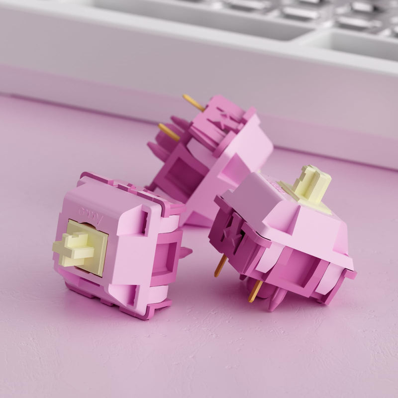 Akko V3 Creamy Purple Pro Keyboard Switch for Mechanical Gaming Keyboard, 5-Pin 30gf tactile Switches (45pcs) Creamy Purple V3 Pro