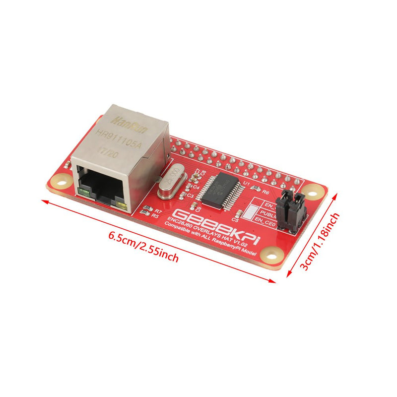 Bewinner ENC28J60 Ethernet LAN Network Module - Specially Design for Zero/W - Easy to Assemble, Easy to Setup - Allows for Zero to Access The Network Smoothly