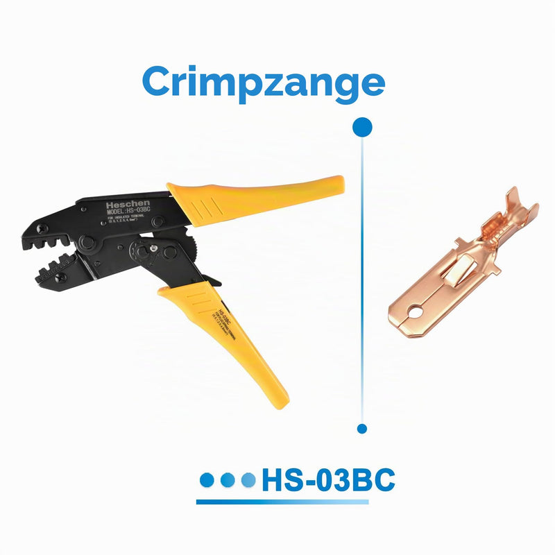 Heschen 100 x 1/4" Spade Quick Connector Crimp Connectors Non Insulated