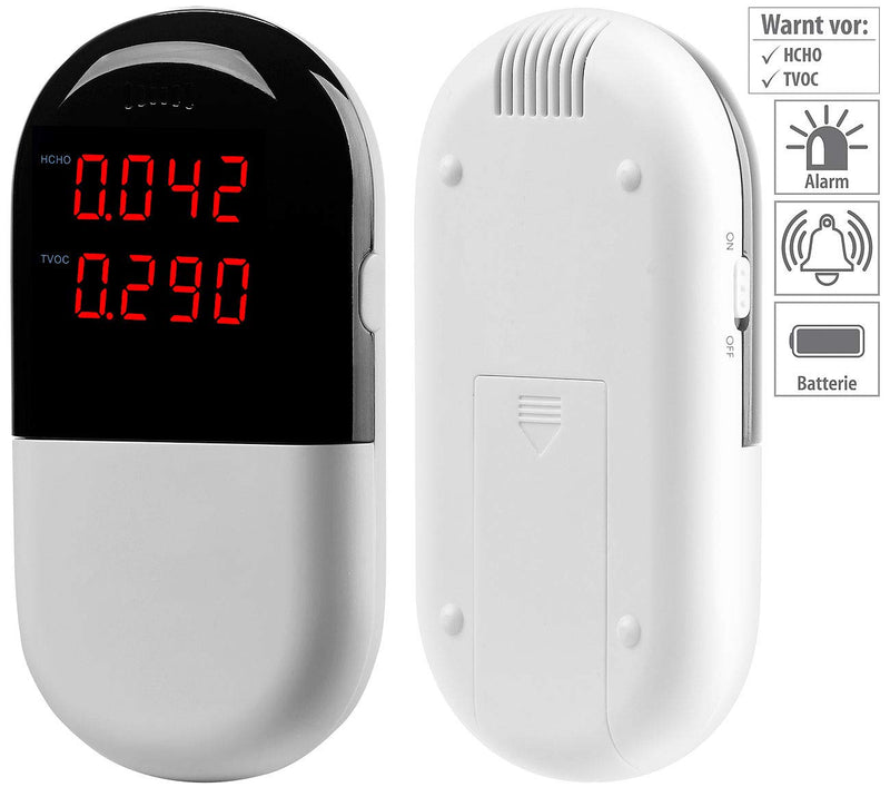 AGT pollutant measuring device: indoor air measuring device for HCHO & volatile organic compounds (TVOC) (pollutant measuring device, indoor air, formaldehyde measuring device, measuring pollutants)