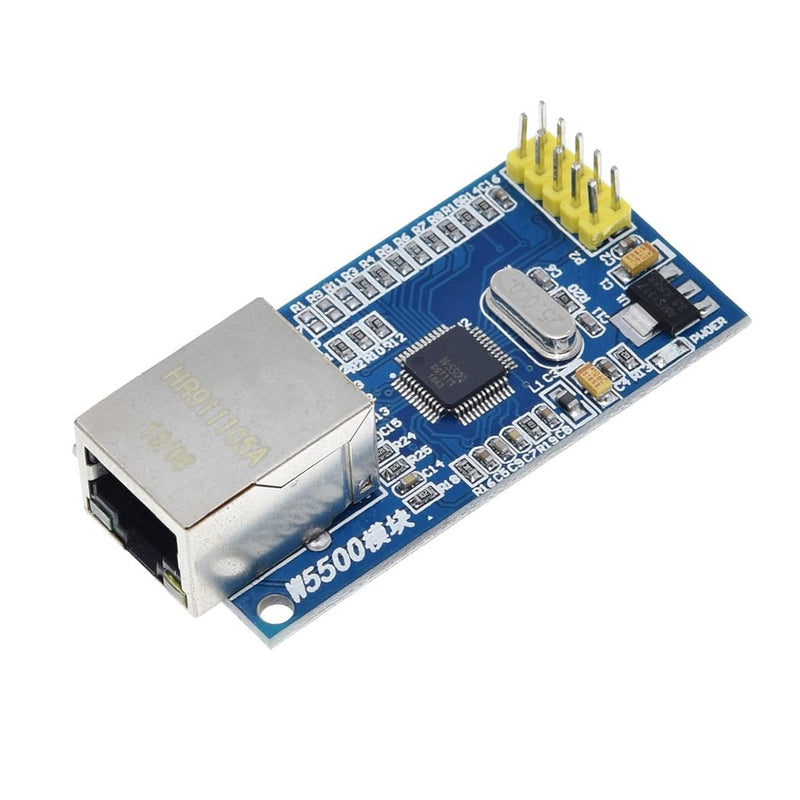 Hailege 2pcs W5500 LAN Ethernet Network Module 3.3V / 5V Support TCP / IP51 / STM32 Microcontroller Program with 32k Bytes SPI over W5100