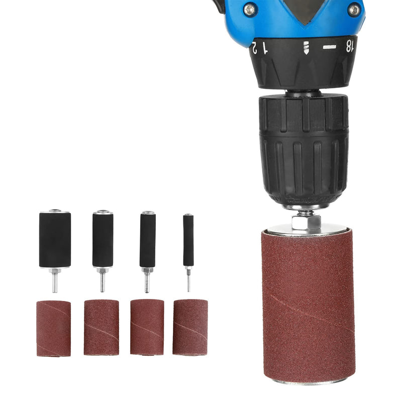 Sanding Roller Set, 20 Pieces Sanding Sleeve Set, Sanding Drum Drill Kit, Spindle Sander, Grinding Cylinder for Power Tools, Mini Rotary Tool Accessories