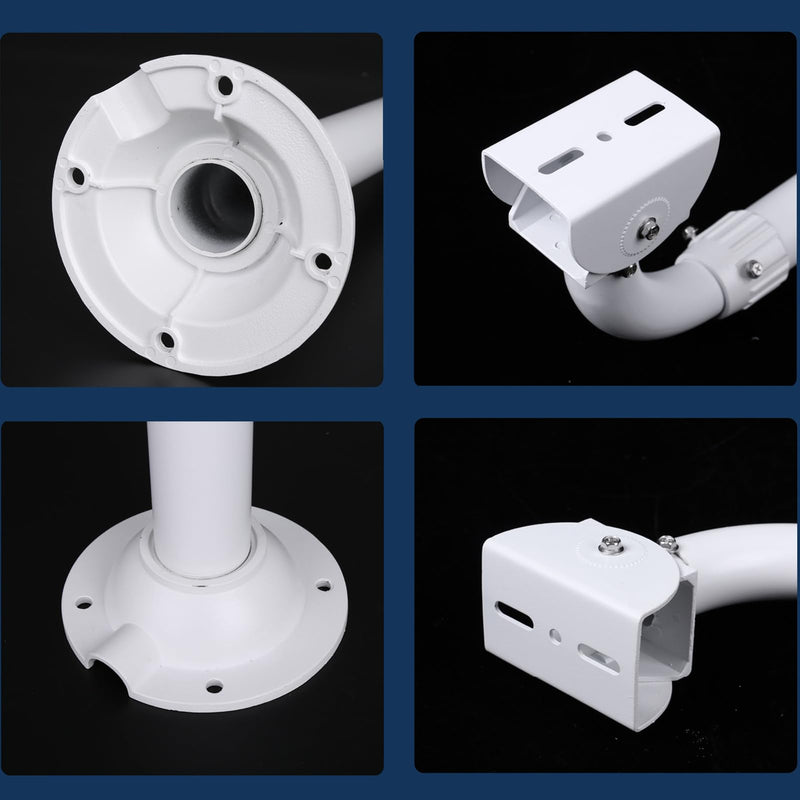 WiTi Solid J-Pole Bracket Extendable Mounting Holder for Security Surveillance Cameras,40CM-60CM Adjustable Wall and Ceiling Mount Bracket for CCTV IP Camera,Metal Pole Mount with Powder Spray Coating