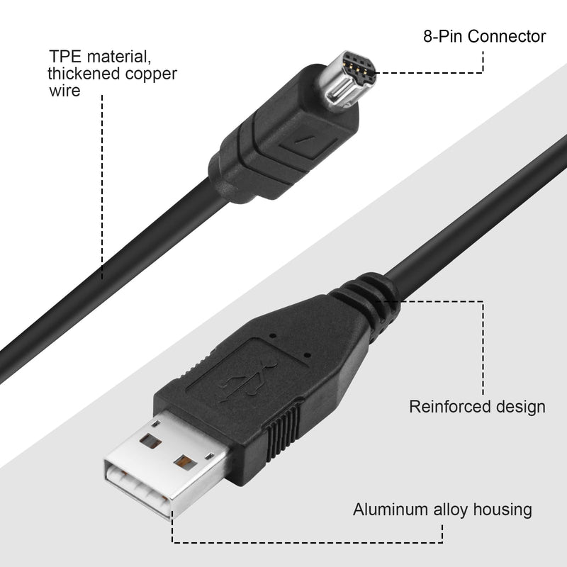 UC-E1 USB Cable Replacement USB Camera Transfer Data Sync Cord Compatible with Nikon Coolpix 880, 885, 990, 995, 4300, 4500, 5000, 5400, 5700, 8400, 8700 and More (3.9ft/1.2m)