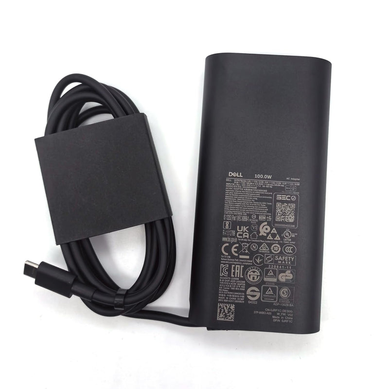 Dell 100W Laptop Charger USB C Type C GAN AC Adapter, XPS 14 9440 AC Charger, Latitude 9440 AC Adapter, Black, DA100PM220
