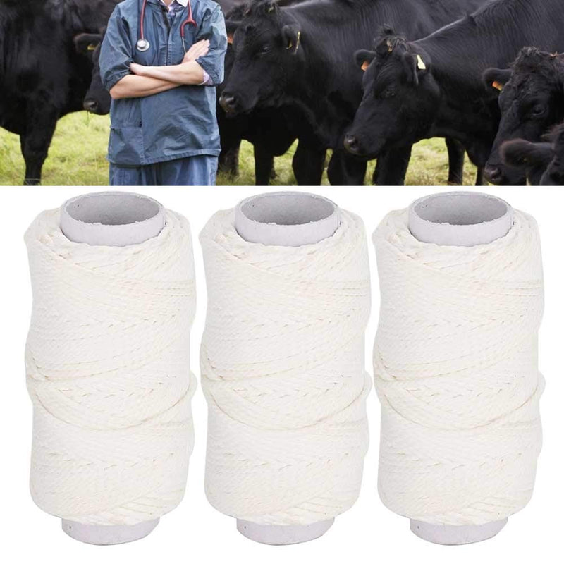 Surgical Suture Material, Silk 4.5 x 2 x 2 cm, 3 Pcs/Set, Easy to Remove Veterinary Suture Thread for Cattle (18 Gauge Suture)