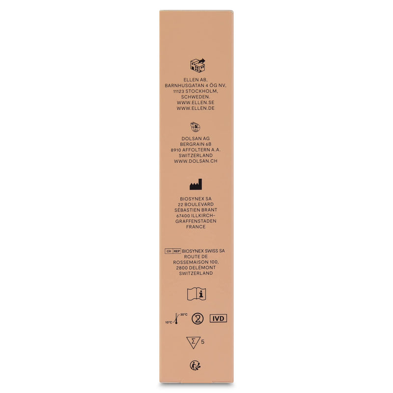 ellen® pH Control - CE Marked Vaginal pH Test for Infection Detection - pH Test Strips Sheath Self Test with Applicator - Easy & Painless - Pack of 5