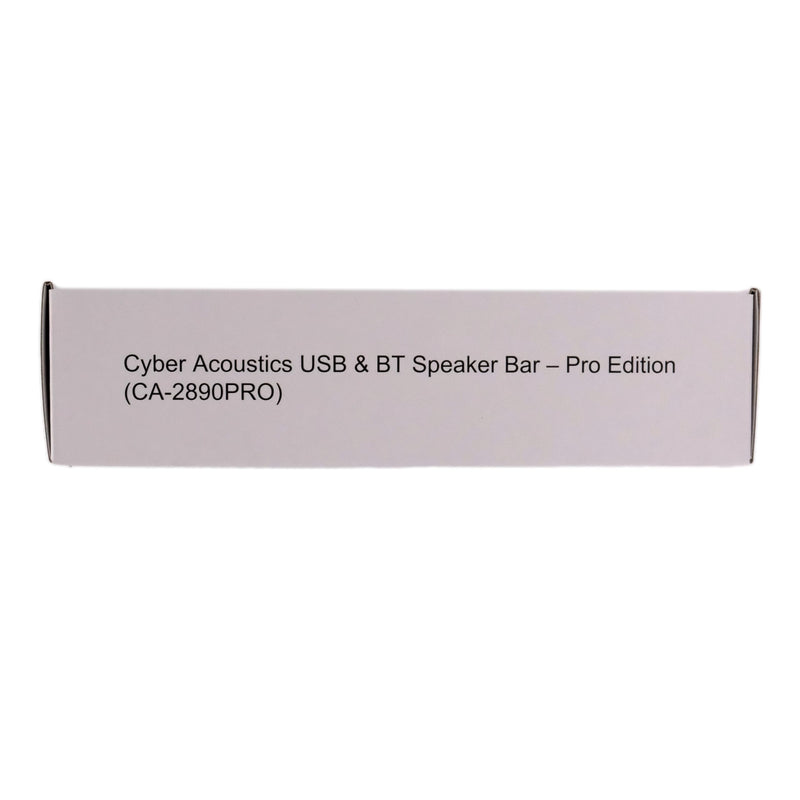 Cyber Acoustics USB & Bluetooth Speaker Bar (CA-2890PRO) USB Powered Speaker with Speakerphone for PC and Bluetooth for Smartphones, Clamps to Monitors up to 2 Inches Thick USB & BT - Pro