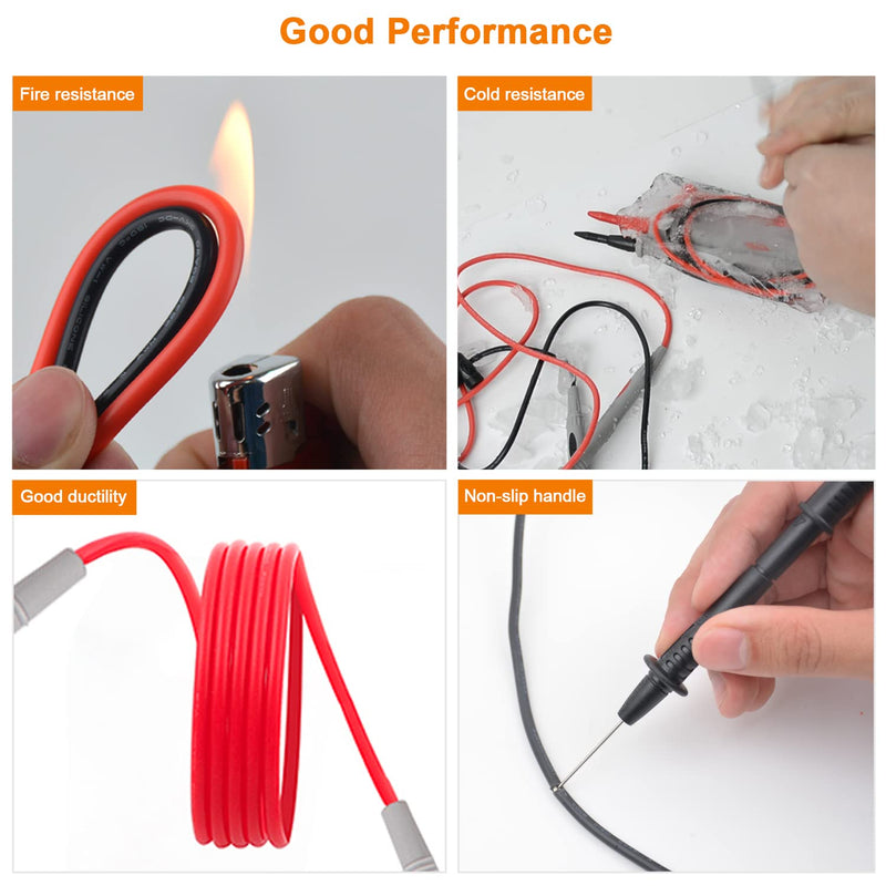 Test Leads for Multimeter Test Cable Set MESTEK 21 Pieces Banana Plug Test Probes Crocodile Clips Mini Hook Test Probe Extension Cables Specialty Accessories Kit