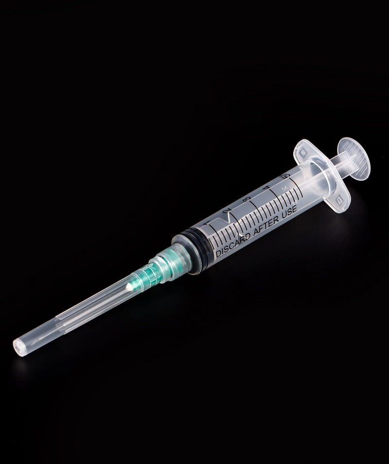 5ml Luer lock Syringe with diameter 21G Long 1.5Inch Needle, Sealed Package (100) 100