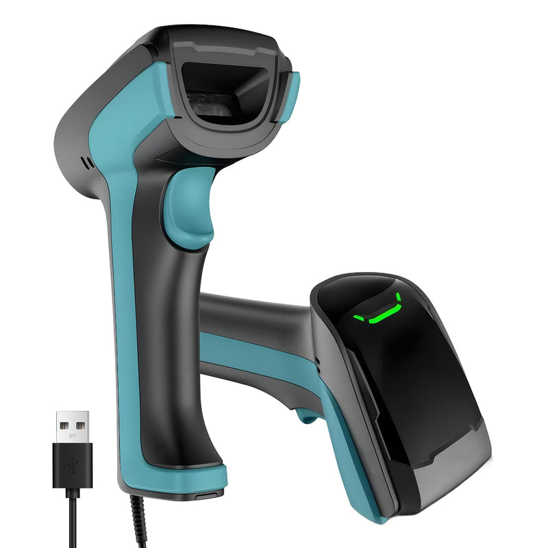 Industrial Barcode Scanner,Handheld2D&1D QR Code Reader withAutomatic Screen Scanning USBWired for Computer, POS, Mac lldeafor Warehouse, Logistics,Supermarket, Library