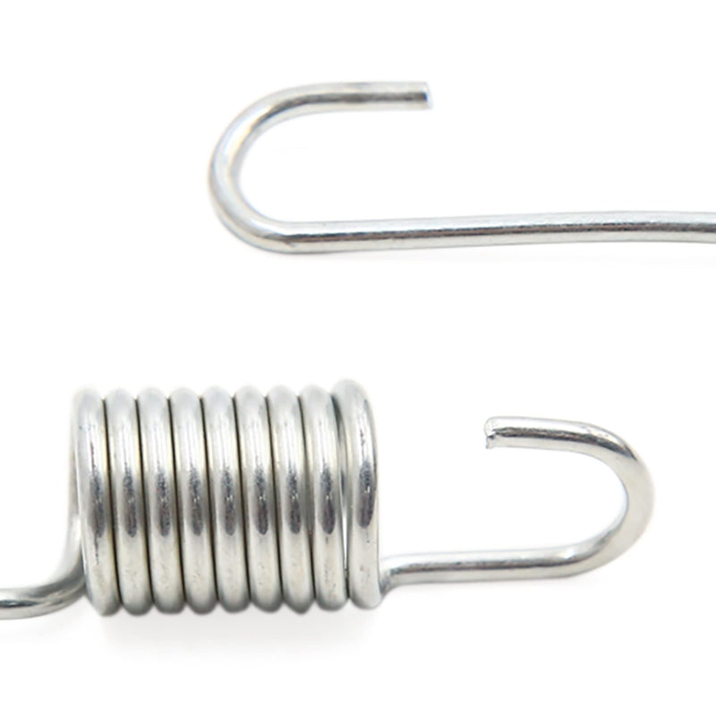 uxcell 4pcs 6cm 8cm Length Silver Tone Metal Motorcycle Brake Pedal Return Spring for CG125