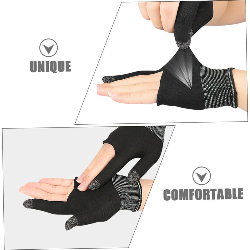 BESPORTBLE 2 Pairs Game Gloves Finger Gloves for Gaming Finger Gloves for Game Finger Sleeve Gamer Glove Touchscreen Gaming Gloves Mobile Gaming Gloves Breathable Thumb Sleeve Nylon