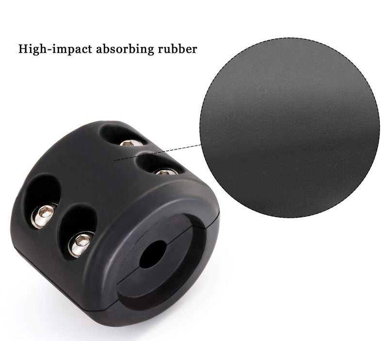 Winch Stopper for Cable. Truck UTV ATV Rubber Winch Cable Stopper, Protects Towing Hook, Synthetic Rope, Cable Line from Wear or Damage, Hawse, Bumper. Quick Installation with Tools. (Black) black