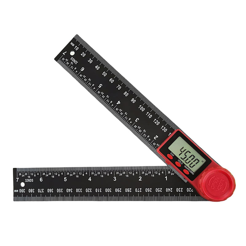 flintronic Digital Protractor, 2-in-1 Digital Protractor with LCD Display, 360° Angle Measuring, Hold and Lock Function, for Woodworking Measurement, Construction Repairs, 400 mm Style-B ABS