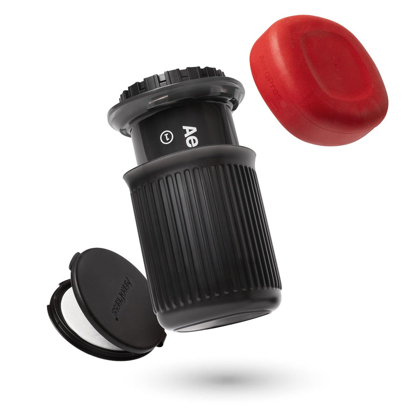 AeroPress Go, Extra Small Portable Coffee Maker Kit, Travel, Hiking & Camping, All-in-One French Press, Pour-Over & Espresso Style Manual Brewer, 2 Min Brew Makes a Less Bitter, More Flavorful Cup Grey