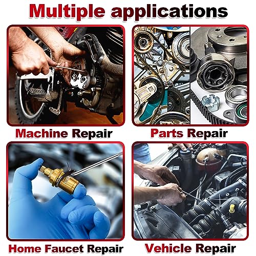 KEZE 233 pcs Bevel Washer and Plumbing Flat Head Washers Assortment Kit and 11 Pcs Precision Pick & Hook Set for O Rings Faucet Automotive Hydraulic Pipe Repair