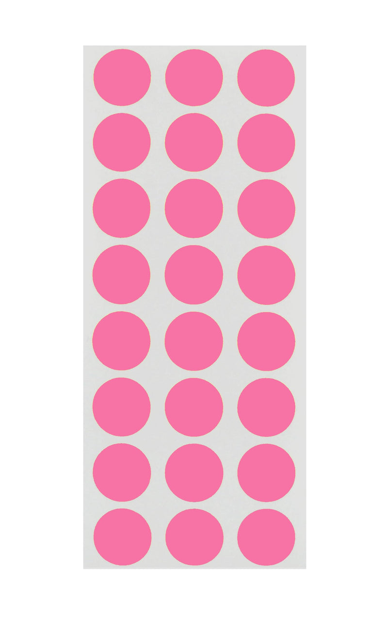 ChromaLabel 0.50 Inch Round Label Removable Color Code Dot Stickers, 1200 Pack, Rose