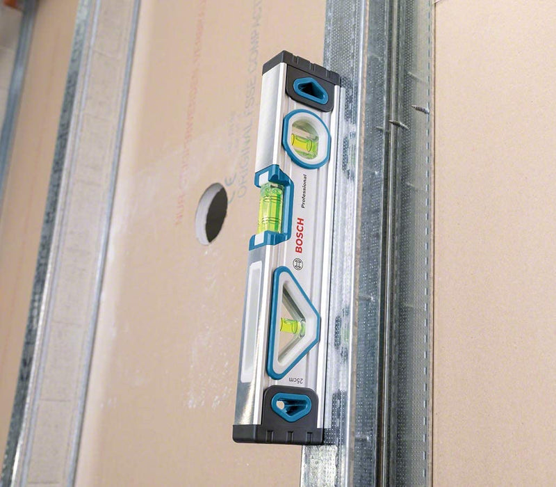 Bosch Professional spirit level 25 cm with magnet system (readable from all sides, aluminum housing, robust end caps) Amazon Exclusive