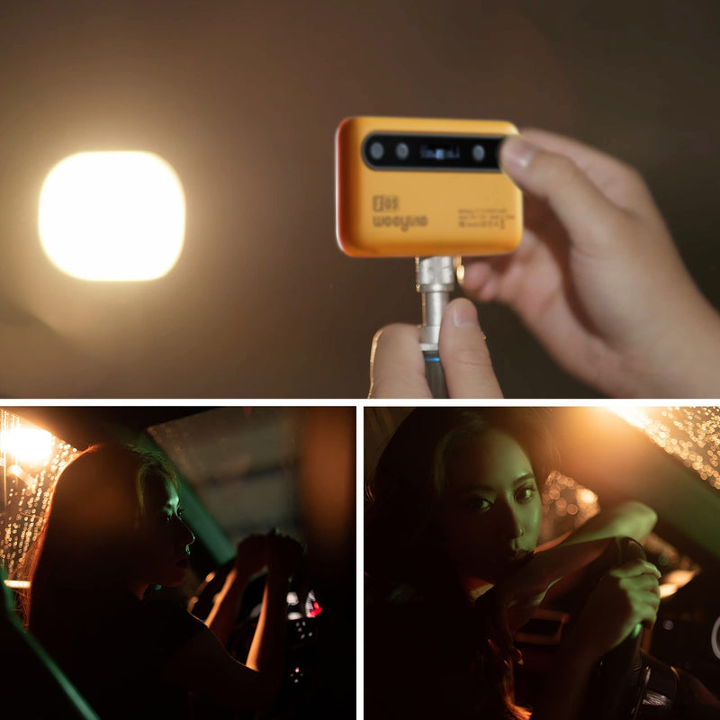 S05 RGB Photography Lighting, APP Control Portable Led Lighting Panel, on Camera led Light for Photography Video Picture Vlog Version II ( APP remotel)-Yellow