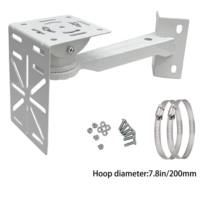 L-Shape Dome Camera Bracket, Wall Ceiling Mount for Security Dome Cameras, Wall Mount,Corner (Vertical Pole Bracket+Hoop 7.8 in ) L-Bracket + Vertical Pole bracket